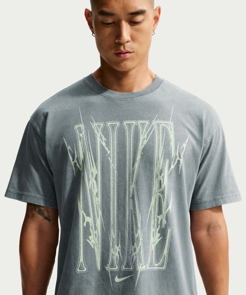 ナイキ × サカイ Tシャツ カットソー プルオーバー プリーツ切替 M グレー sacai - 美品 サカイ ナイキ Sacai NIKE Tシャツ カットソー ショート