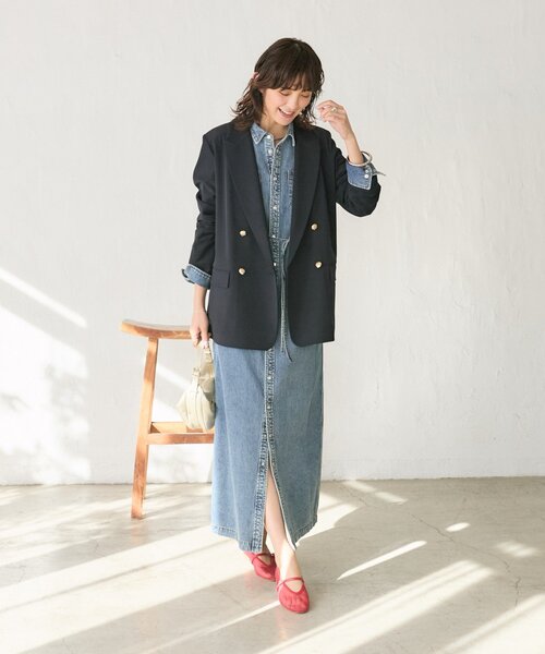 RIVE DROITE（リヴドロワ）の「【Yossshiiii企画】【A・MONN(アモン)】デニムシャツマルチワンピース（ワンピース・レディース・ブルー・36/40/38）」の16枚目の写真