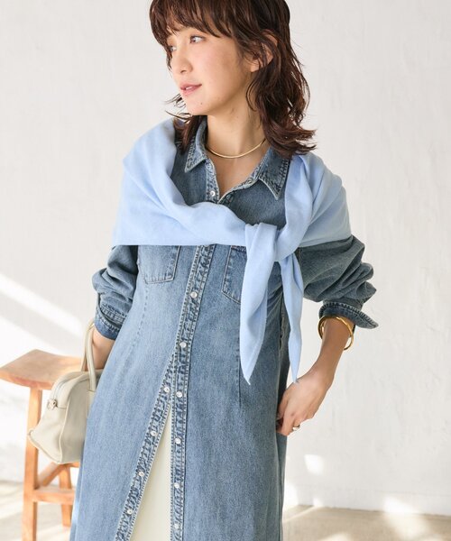 RIVE DROITE（リヴドロワ）の「【Yossshiiii企画】【A・MONN(アモン)】デニムシャツマルチワンピース（ワンピース・レディース・ブルー・36/40/38）」の20枚目の写真