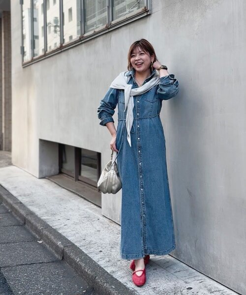 RIVE DROITE（リヴドロワ）の「【Yossshiiii企画】【A・MONN(アモン)】デニムシャツマルチワンピース（ワンピース・レディース・ブルー・36/40/38）」の21枚目の写真