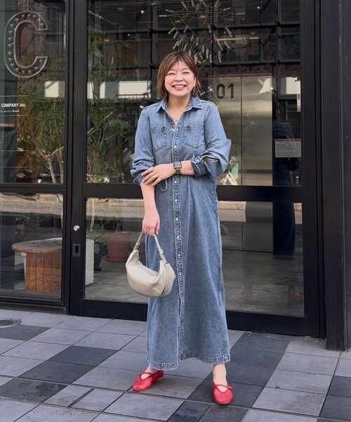 RIVE DROITE（リヴドロワ）の「【Yossshiiii企画】【A・MONN(アモン)】デニムシャツマルチワンピース（ワンピース・レディース・ブルー・36/40/38）」の22枚目の写真