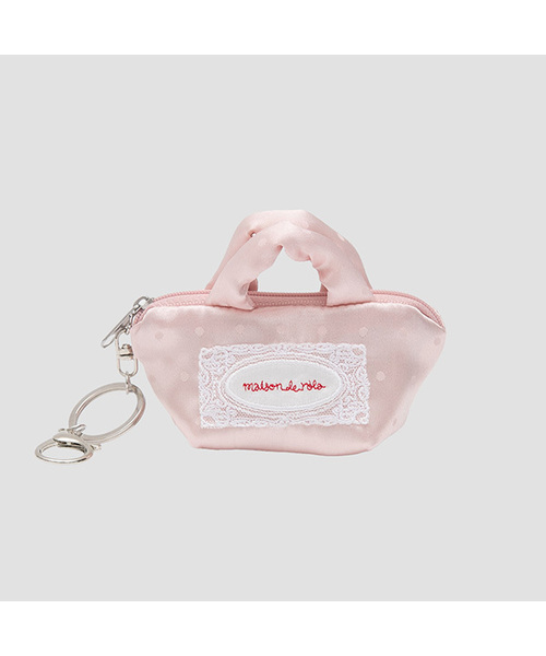 セール】DOT SATIN MINI POUCH KEYRING PINK（その他小物）｜ROLAROLA
