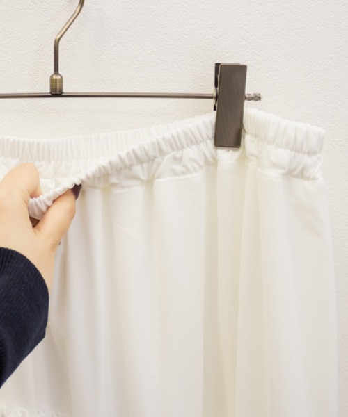 CLETTE（クレット）の「CLETTEオリジナルアシメラッフルスカート（スカート・レディース・オフホワイト/ピンク/ブラック・4L/3L/LL）」の18枚目の写真