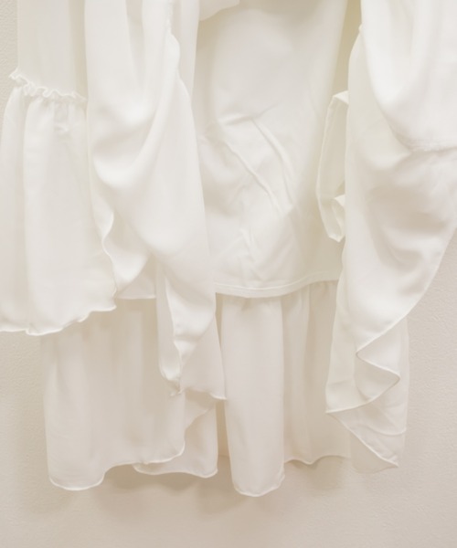 CLETTE（クレット）の「CLETTEオリジナルアシメラッフルスカート（スカート・レディース・オフホワイト/ピンク/ブラック・4L/3L/LL）」の19枚目の写真