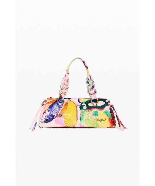 Desigual（デシグアル）の「Desigual × Christian Lacroix｜マルチカラープリントミディアムショルダーバッグ（ショルダーバッグ・レディース・レッド・FREE）」の7枚目の写真