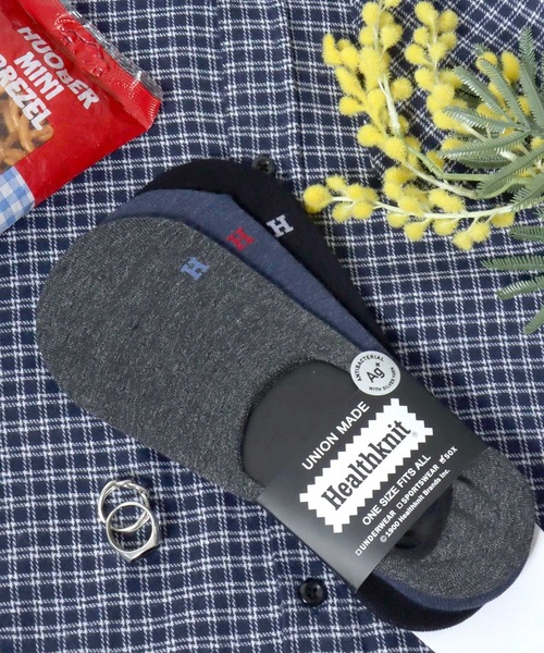Healthknit（ヘルスニット）の「healthknit（ヘルスニット）3足セット インステップソックス/Ag+抗菌防臭 スニーカーソックス メンズ 25-27cm（ソックス/靴下・メンズ・ブラック/その他・M）」の12枚目の写真