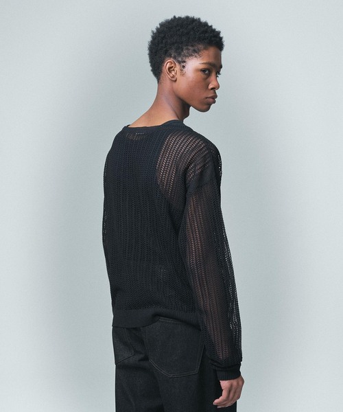 NOCTO ARCHIVE(ノクトアーカイブ)の「NOCTO ARCHIVE/ノクト アーカイブ Mesh Knit Pullover(ニット/セーター・メンズ・ブラック/チャコールグレー/ホワイト系その他・FREE)」の18枚目の写真