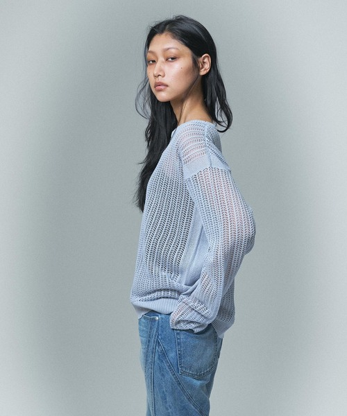 NOCTO ARCHIVE(ノクトアーカイブ)の「NOCTO ARCHIVE/ノクト アーカイブ Mesh Knit Pullover(ニット/セーター・メンズ・ブラック/チャコールグレー/ホワイト系その他・FREE)」の20枚目の写真