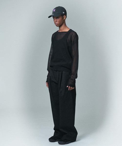 NOCTO ARCHIVE(ノクトアーカイブ)の「NOCTO ARCHIVE/ノクト アーカイブ Mesh Knit Pullover(ニット/セーター・メンズ・ブラック/チャコールグレー/ホワイト系その他・FREE)」の13枚目の写真