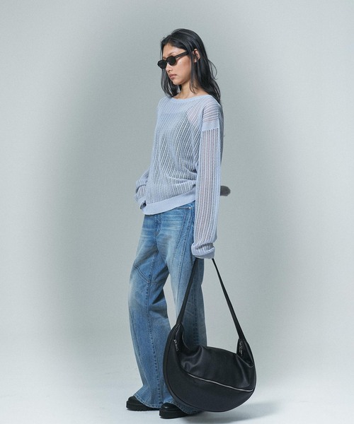 NOCTO ARCHIVE(ノクトアーカイブ)の「NOCTO ARCHIVE/ノクト アーカイブ Mesh Knit Pullover(ニット/セーター・メンズ・ブラック/チャコールグレー/ホワイト系その他・FREE)」の14枚目の写真