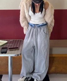 LAFFMO | デニムウエスト切り替えスウェットパンツ(その他パンツ)