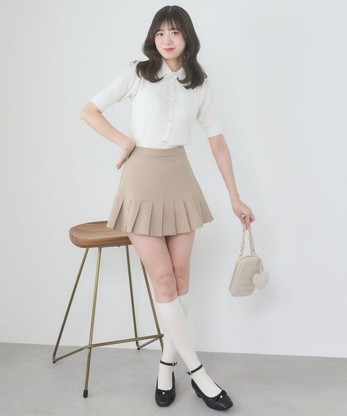 MAJESTIC LEGON(マジェスティックレゴン)の「アソートヘムプリーツミニスカパン(スカート・レディース・ベージュ系その他2/ベージュ/グレー・MEDIUM)」の17枚目の写真