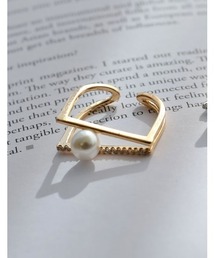 MEISM（ミズム）の「[MEISM by Re:EDIT]2ラインフェイクパールストーンオープンリング（リング）」