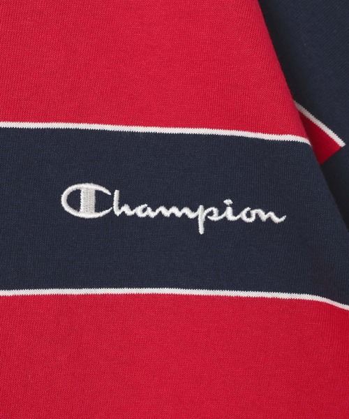 Champion（チャンピオン）の「【Champion(チャンピオン）】マルチボーダーT(KIDS)（Tシャツ/カットソー・キッズ・ブルー/グリーン/レッド・140cm/130cm/150cm/160cm/120cm）」の10枚目の写真