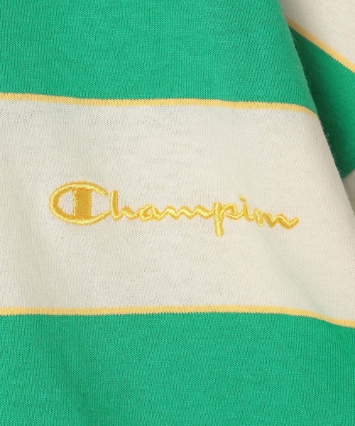 Champion（チャンピオン）の「【Champion(チャンピオン）】マルチボーダーT(KIDS)（Tシャツ/カットソー・キッズ・ブルー/グリーン/レッド・140cm/130cm/150cm/160cm/120cm）」の12枚目の写真