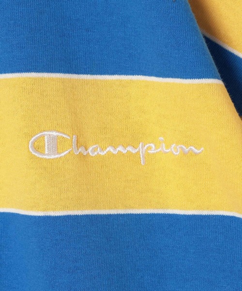 Champion（チャンピオン）の「【Champion(チャンピオン）】マルチボーダーT(KIDS)（Tシャツ/カットソー・キッズ・ブルー/グリーン/レッド・140cm/130cm/150cm/160cm/120cm）」の14枚目の写真