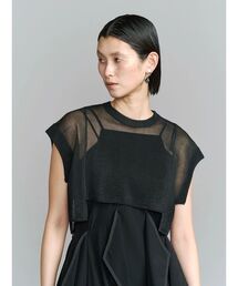 UN3D. | SHEER SHORT KT TOP / シアーショートニットトップ(ニット/セーター)