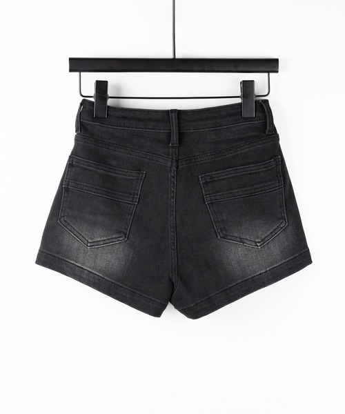 me+em select(ミームセレクト)の「【 2color /3size 】ハイウエストストレッチデニムタイトショートパンツ / high wast stretch denim tight short pants(デニムパンツ・レディース・ブルー/ブラック・MEDIUM/SMALL/LARGE)」の21枚目の写真