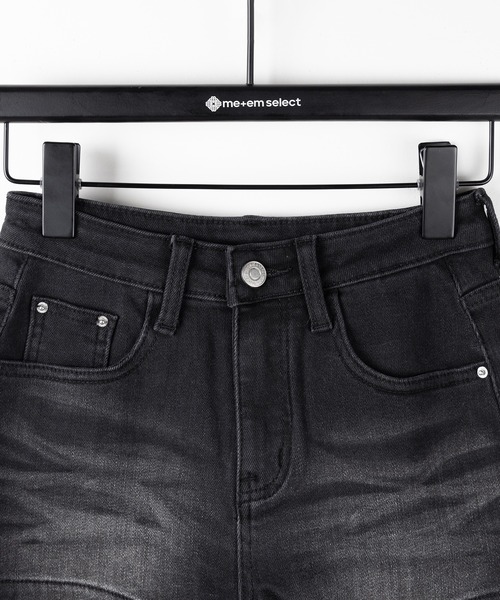 me+em select(ミームセレクト)の「【 2color /3size 】ハイウエストストレッチデニムタイトショートパンツ / high wast stretch denim tight short pants(デニムパンツ・レディース・ブルー/ブラック・MEDIUM/SMALL/LARGE)」の22枚目の写真