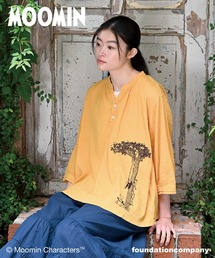 SUPER HAKKA（スーパーハッカ）の「コットンボイルワッシャー『ムーミン谷の夏まつり』刺繍スキッパーブラウス（シャツ/ブラウス）」