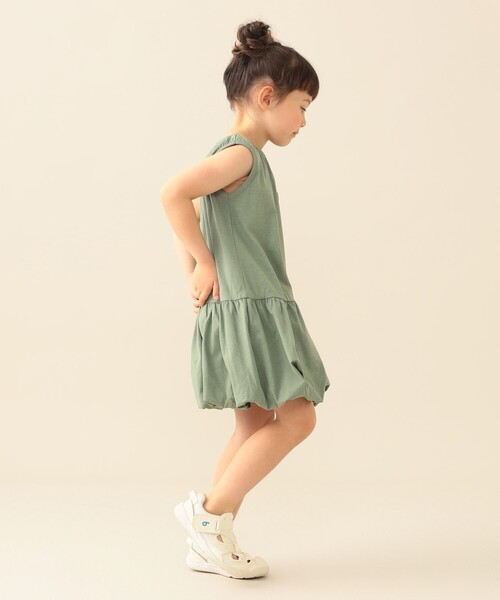 BEAMS mini(ビームスミニ)の「クイックドライ ワンピース 2026SS (90~140cm) 子供服 夏物 まとめ買い キッズ プチプラ 定番 速乾(ワンピース・キッズ・ブルー系その他4/オリーブ・90/100/110/140/130/120)」の4枚目の写真