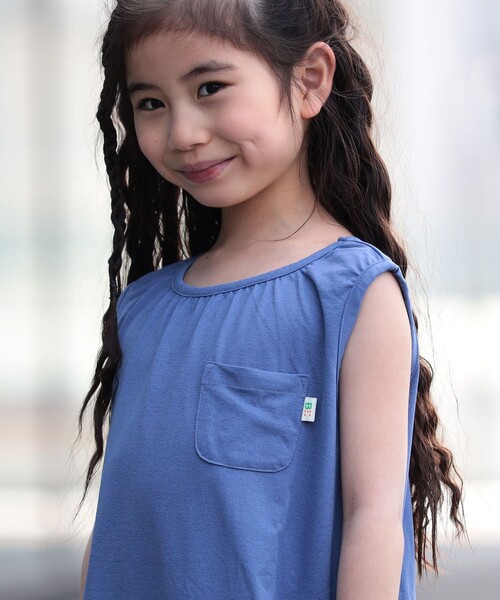 BEAMS mini(ビームスミニ)の「クイックドライ ワンピース 2026SS (90~140cm) 子供服 夏物 まとめ買い キッズ プチプラ 定番 速乾(ワンピース・キッズ・ブルー系その他4/オリーブ・90/100/110/140/130/120)」の7枚目の写真
