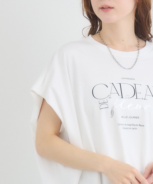 KATHARINE ROSS(キャサリンロス)の「【KATHARINE ROSS】ドロストボックスロゴTシャツ(Tシャツ/カットソー・レディース・チャコールグレー/オフホワイト/イエロー・FREE)」の7枚目の写真