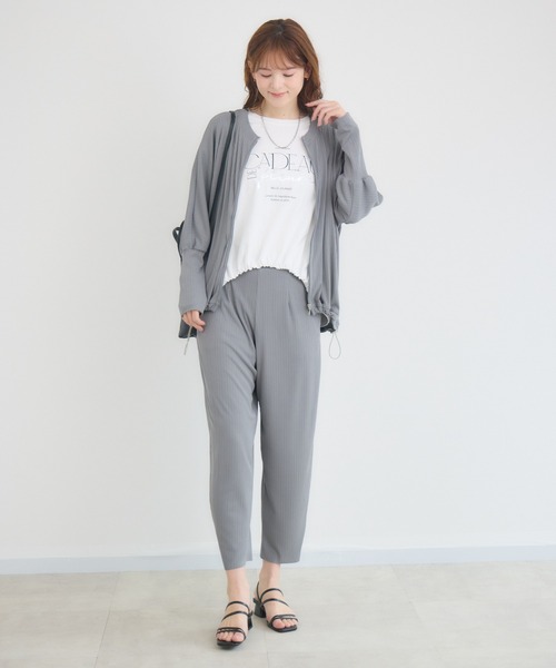 KATHARINE ROSS(キャサリンロス)の「【KATHARINE ROSS】ドロストボックスロゴTシャツ(Tシャツ/カットソー・レディース・チャコールグレー/オフホワイト/イエロー・FREE)」の11枚目の写真