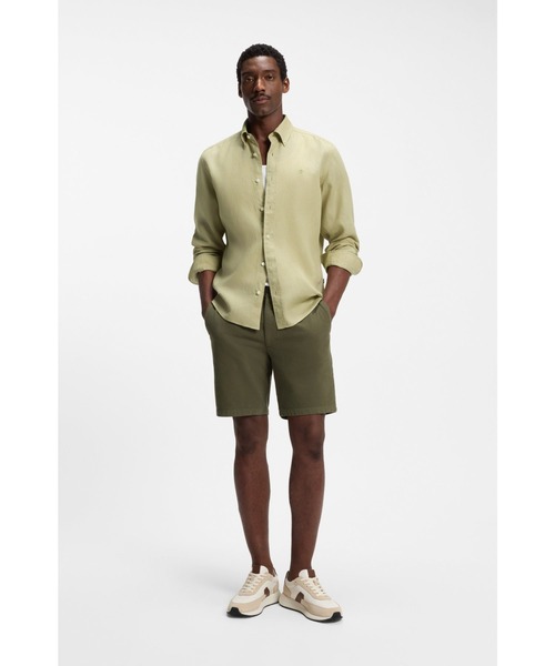 BOSS(ボス)の「レギュラーフィット ボタンダウンシャツ リネン(シャツ/ブラウス・メンズ・カーキ・M/S/L/XL)」の4枚目の写真
