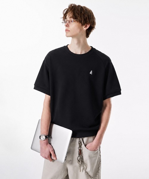 Ressaca（レサーカ）の「ワンポイント刺繍ラグランスリーブTシャツ（Tシャツ/カットソー・メンズ・ブラック/グレー/ライトグレー・L/M/XL）」の2枚目の写真