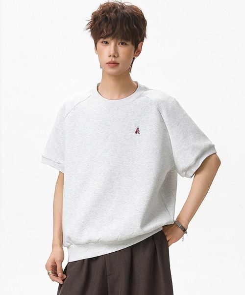 Ressaca（レサーカ）の「ワンポイント刺繍ラグランスリーブTシャツ（Tシャツ/カットソー・メンズ・ブラック/グレー/ライトグレー・L/M/XL）」の8枚目の写真