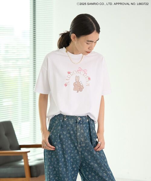 マロンクリーム  クロエレース  ホワイトＴシャツ セール】マロンクリーム/T（Tシャツ/カットソー）｜sanrio（サンリオ