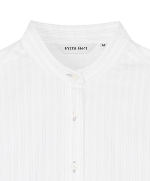 TOKYO SHIRTS（トウキョウシャツ）の「【Pitta Re:)】ふわっとガーゼシャツ レギュラーシルエット 七分袖 綿100% レディース カジュアルシャツ（シャツ/ブラウス・レディース・ホワイト・L/S）」の3枚目の写真