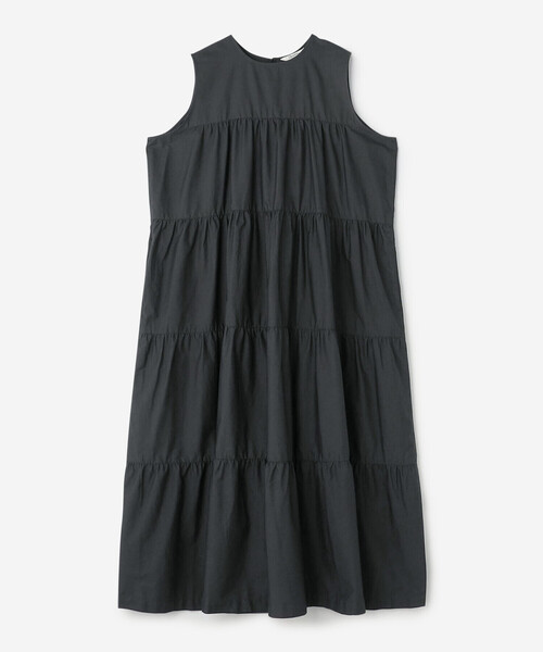 GYMPHLEX(ジムフレックス)の「Gymphlex | コットンブロード スリーブレス ティアードワンピース WOMEN(ワンピース・レディース・カーキ系1/ネイビー/ブラック系その他・14)」の2枚目の写真