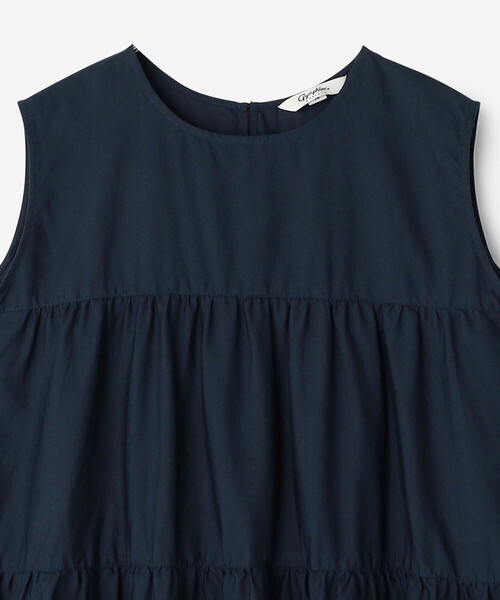 GYMPHLEX(ジムフレックス)の「Gymphlex | コットンブロード スリーブレス ティアードワンピース WOMEN(ワンピース・レディース・カーキ系1/ネイビー/ブラック系その他・14)」の5枚目の写真