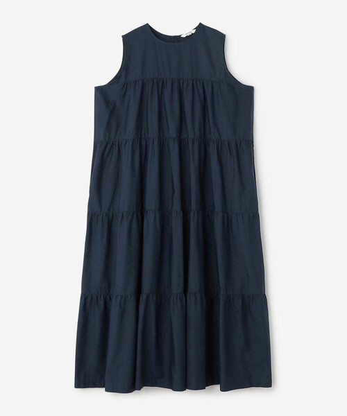 GYMPHLEX(ジムフレックス)の「Gymphlex | コットンブロード スリーブレス ティアードワンピース WOMEN(ワンピース・レディース・カーキ系1/ネイビー/ブラック系その他・14)」の12枚目の写真