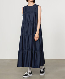 GYMPHLEX | Gymphlex | コットンブロード スリーブレス ティアードワンピース WOMEN(ワンピース)