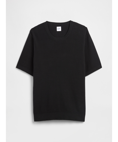 GAP(ギャップ)の「リブ クルーネック ニットTシャツ(ニット/セーター・メンズ・ブラック/アイボリー・M/L/XS/S/XL)」の8枚目の写真