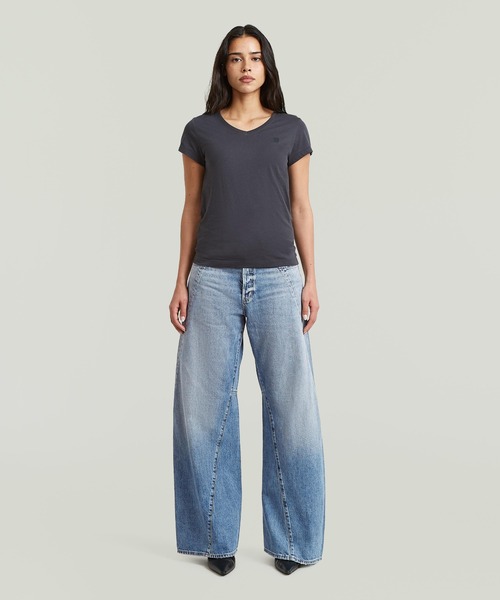 G-STAR（ジースター）の「Contor 3D Wide Jeans/ヴィンテージライク立体裁断ワイドルーズジーンズ/L28（デニムパンツ・レディース・ライトインディゴブルー・25inch/26inch/27inch/24inch）」の4枚目の写真