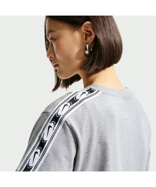 NIKE（ナイキ）の「NIKE/ナイキ W NSW CLSC CROP VARSITY18（Tシャツ/カットソー・レディース・グレー/ライトブルー/ピンク・L/XL/S/M）」の6枚目の写真