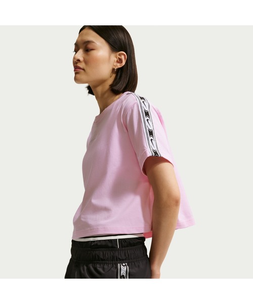 NIKE（ナイキ）の「NIKE/ナイキ W NSW CLSC CROP VARSITY18（Tシャツ/カットソー・レディース・グレー/ライトブルー/ピンク・L/XL/S/M）」の15枚目の写真