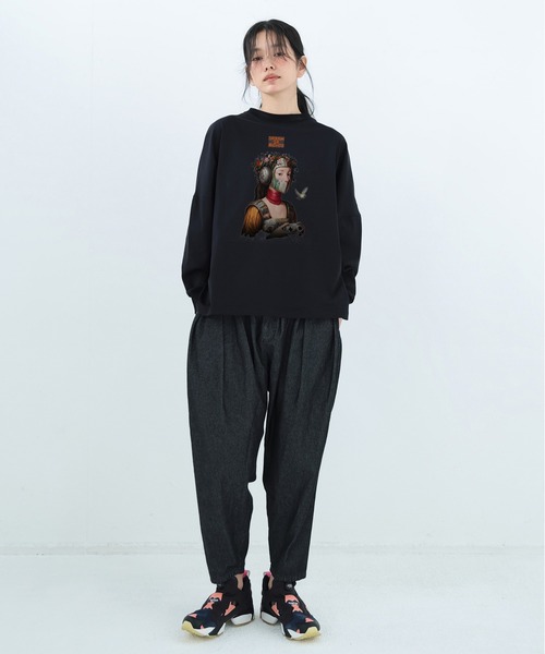 bedsidedrama（ベットサイドドラマ）の「Dream Relaxin Denim Pants（デニムパンツ・レディース・ブラック/インディゴブルー・2/1）」の7枚目の写真