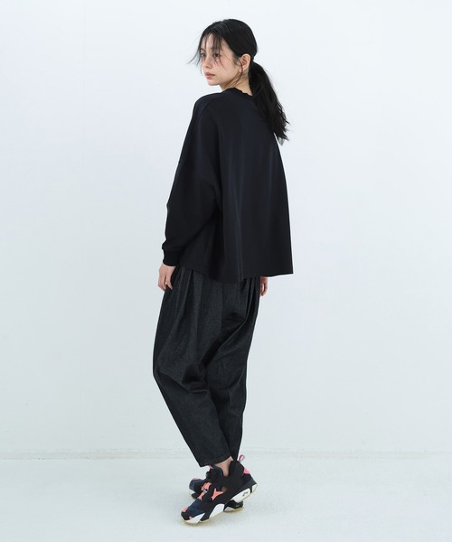 bedsidedrama（ベットサイドドラマ）の「Dream Relaxin Denim Pants（デニムパンツ・レディース・ブラック/インディゴブルー・2/1）」の8枚目の写真