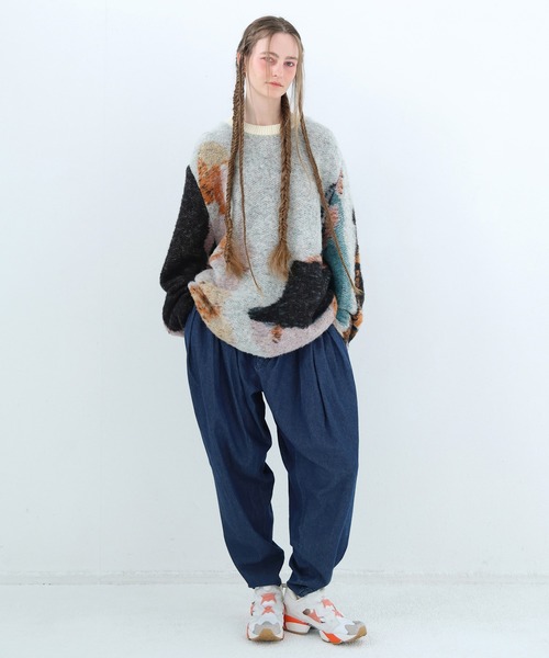 bedsidedrama（ベットサイドドラマ）の「Dream Relaxin Denim Pants（デニムパンツ・レディース・ブラック/インディゴブルー・2/1）」の10枚目の写真