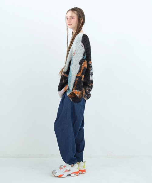 bedsidedrama（ベットサイドドラマ）の「Dream Relaxin Denim Pants（デニムパンツ・レディース・ブラック/インディゴブルー・2/1）」の11枚目の写真