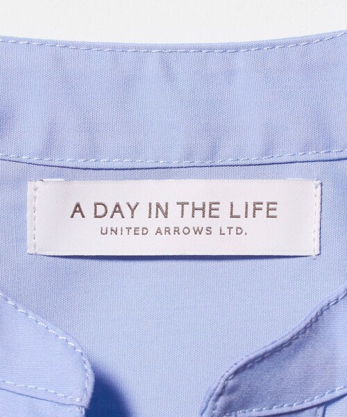 A DAY IN THE LIFE UNITED ARROWS(アデイインザライフユナイテッドアローズ)の「スキッパー フォルム シャツ 5分袖 <A DAY IN THE LIFE>(シャツ/ブラウス・レディース・ライトブルー/シャーベット/ダークグレー/その他1/オリーブ・FREE)」の6枚目の写真
