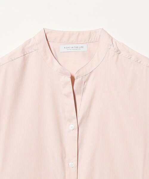 A DAY IN THE LIFE UNITED ARROWS(アデイインザライフユナイテッドアローズ)の「スキッパー フォルム シャツ 5分袖 <A DAY IN THE LIFE>(シャツ/ブラウス・レディース・ライトブルー/シャーベット/ダークグレー/その他1/オリーブ・FREE)」の11枚目の写真