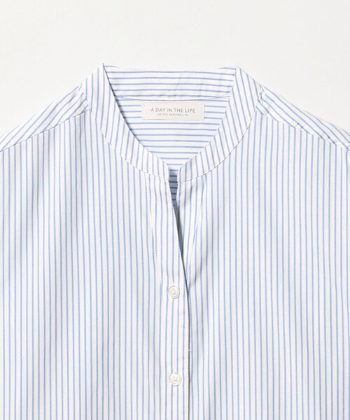 A DAY IN THE LIFE UNITED ARROWS(アデイインザライフユナイテッドアローズ)の「スキッパー フォルム シャツ 5分袖 <A DAY IN THE LIFE>(シャツ/ブラウス・レディース・ライトブルー/シャーベット/ダークグレー/その他1/オリーブ・FREE)」の14枚目の写真