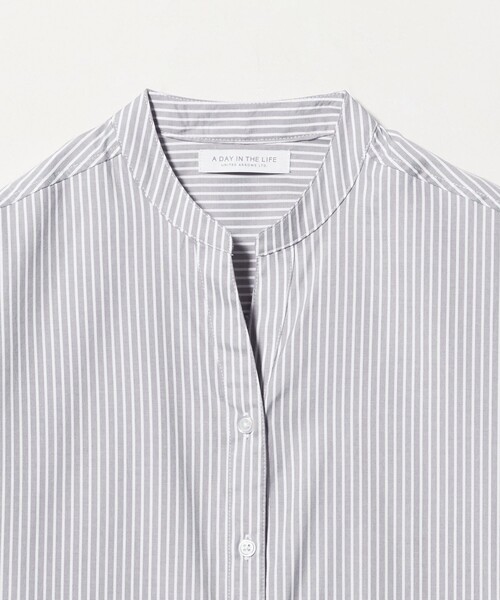 A DAY IN THE LIFE UNITED ARROWS(アデイインザライフユナイテッドアローズ)の「スキッパー フォルム シャツ 5分袖 <A DAY IN THE LIFE>(シャツ/ブラウス・レディース・ライトブルー/シャーベット/ダークグレー/その他1/オリーブ・FREE)」の17枚目の写真