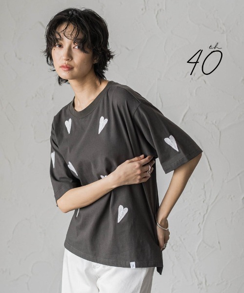 セール】【40周年限定】LOVE刺繍ルーズTシャツ（Tシャツ/カットソー
